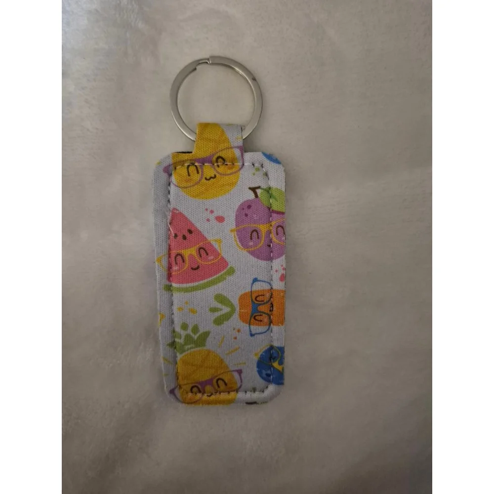 Women's Key & Lip Balm Holder One Size White Multicolor